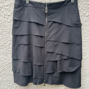 Chic Black Layered Mini Skirt
